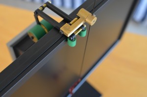 Hereticle crosshairs gadget, mounted, top view